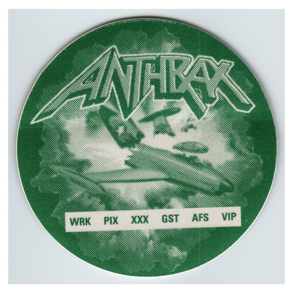 Anthrax VIP Backstage Pass Paper Collectible OTTO Printing USA Airplane Green